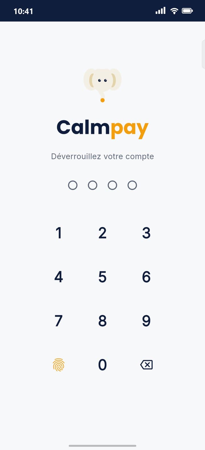 Déverrouillage sécurisé Calmpay